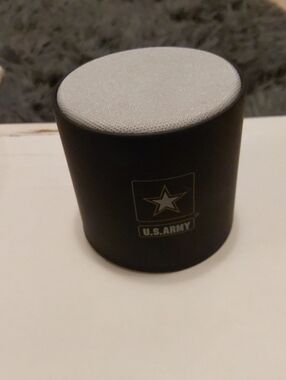 U.S. Army Black Speaker with Light Gray Grill